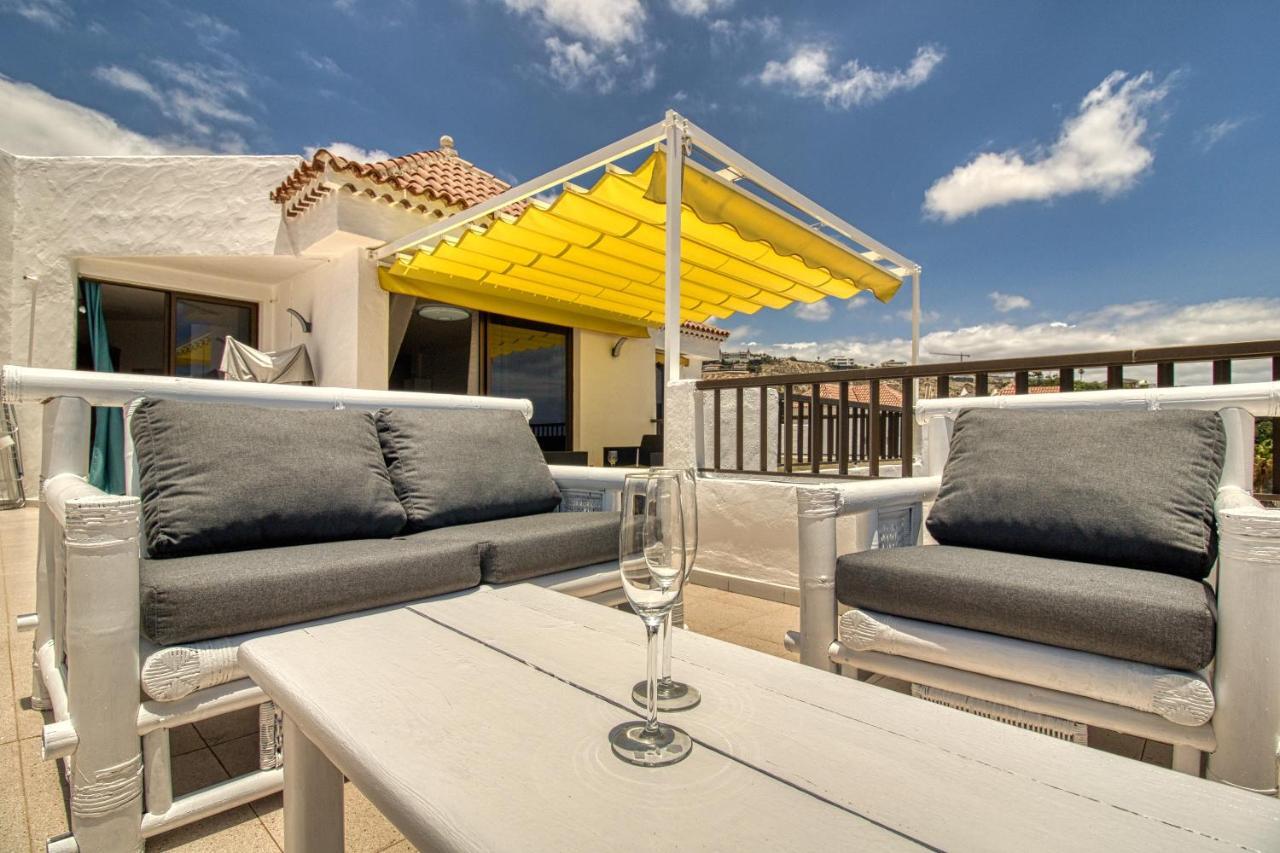 Penthouse Sea View Jacuzzy Terrace & Pool Apartment Playa Fanabe Ngoại thất bức ảnh