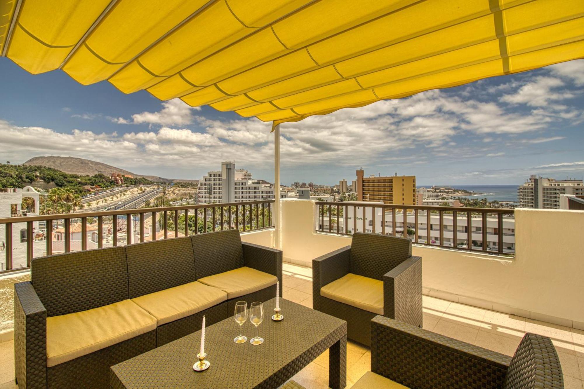 Penthouse Sea View Jacuzzy Terrace & Pool Apartment Playa Fanabe Ngoại thất bức ảnh