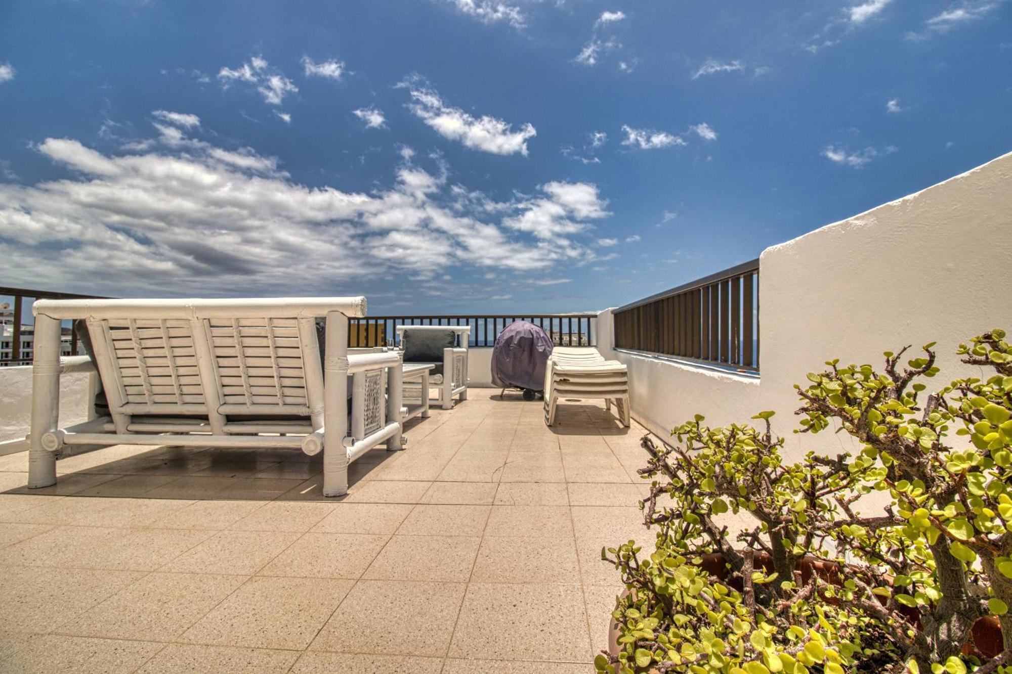 Penthouse Sea View Jacuzzy Terrace & Pool Apartment Playa Fanabe Ngoại thất bức ảnh