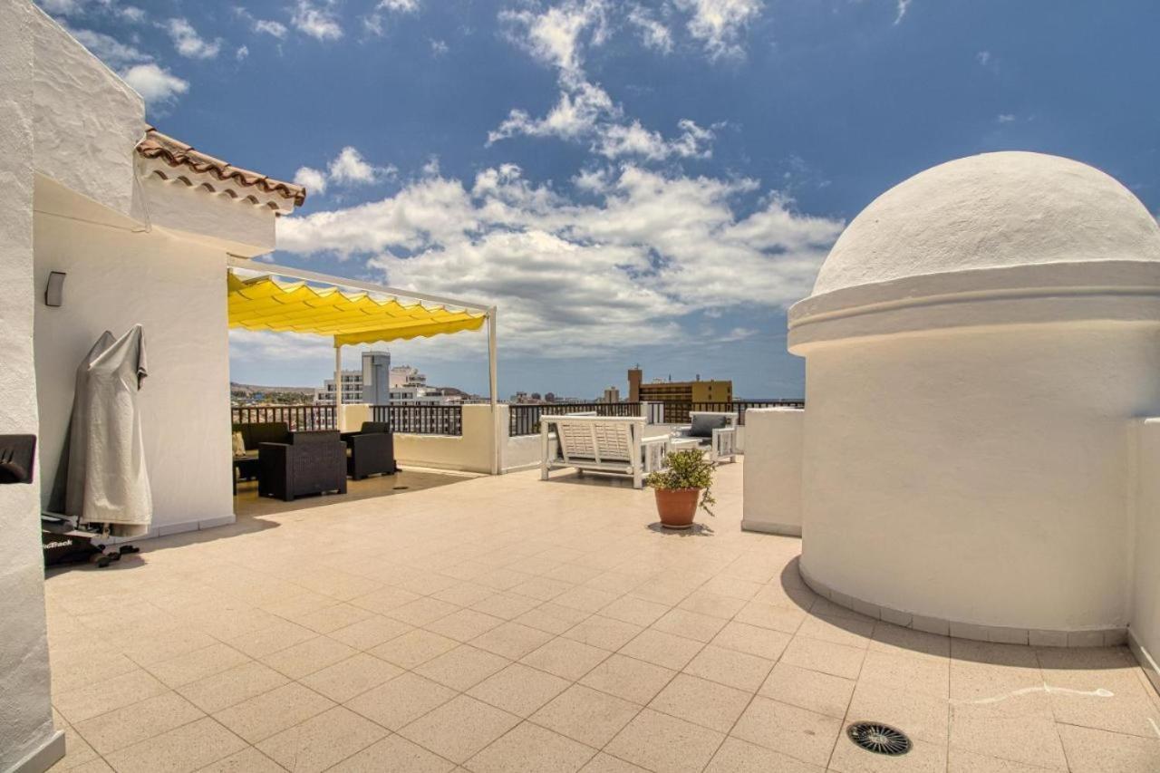 Penthouse Sea View Jacuzzy Terrace & Pool Apartment Playa Fanabe Ngoại thất bức ảnh
