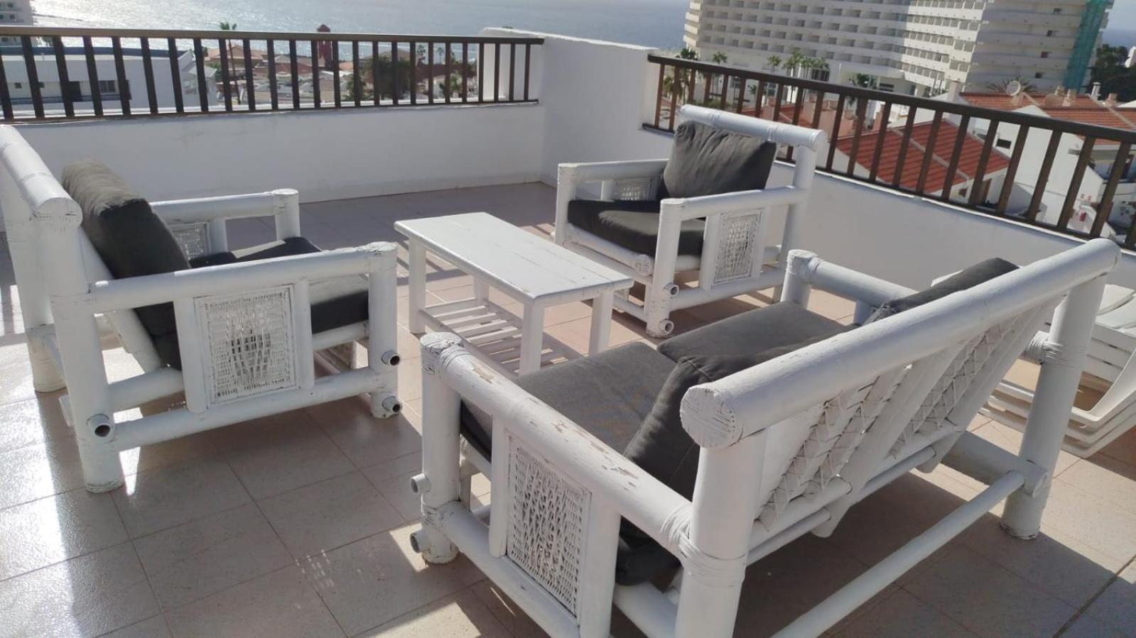 Penthouse Sea View Jacuzzy Terrace & Pool Apartment Playa Fanabe Ngoại thất bức ảnh