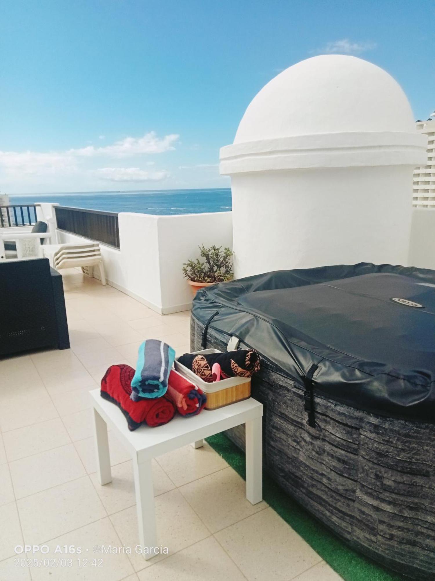 Penthouse Sea View Jacuzzy Terrace & Pool Apartment Playa Fanabe Ngoại thất bức ảnh