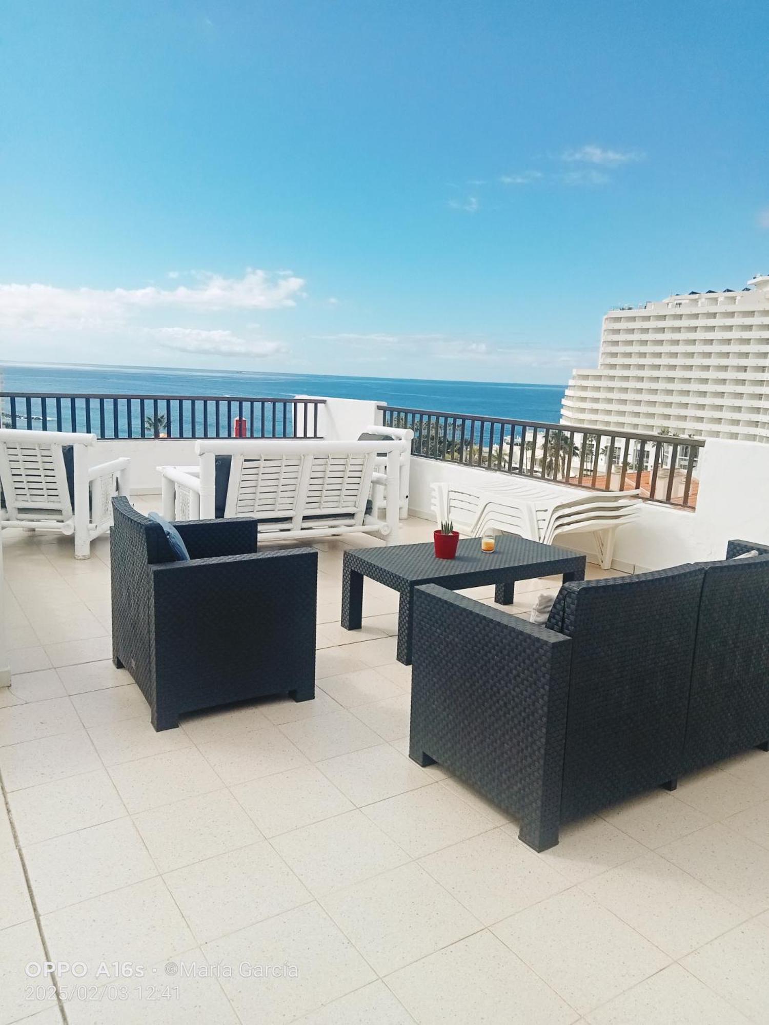 Penthouse Sea View Jacuzzy Terrace & Pool Apartment Playa Fanabe Ngoại thất bức ảnh